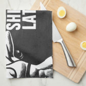 フィットネスジムトレーニングボディビル やる気を起こさせる キッチンタオル (四つ折り)