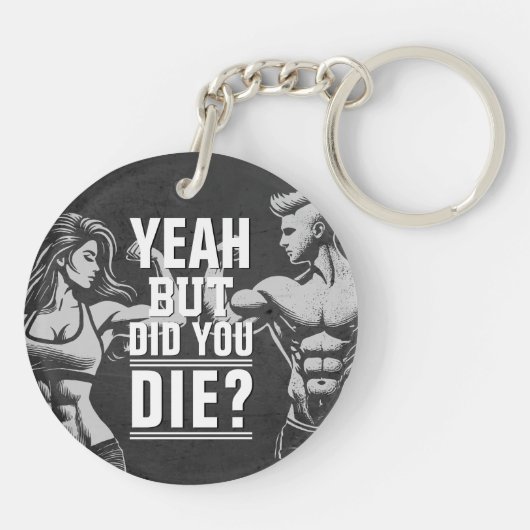 フィットネスジムトレーニングボディビル やる気を起こさせる キーホルダー (裏面)