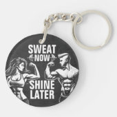 フィットネスジムトレーニングボディビル やる気を起こさせる キーホルダー (裏面)