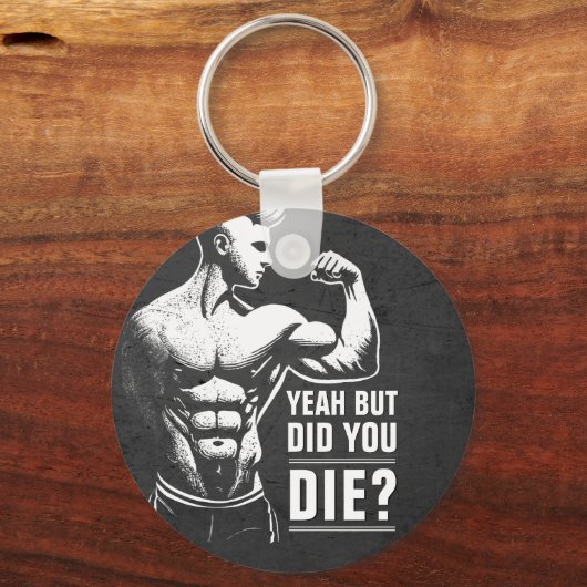 フィットネスジムトレーニングボディビル やる気を起こさせる キーホルダー (正面)