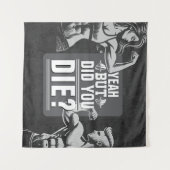 フィットネスジムトレーニングボディビル やる気を起こさせる タペストリー (正面(横))