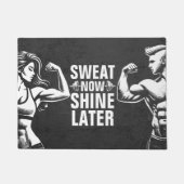 フィットネスジムトレーニングボディビル やる気を起こさせる ドアマット (正面)