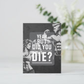 フィットネスジムトレーニングボディビル やる気を起こさせる ポストカード (スタンド正面)