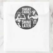 フィットネスジムトレーニングボディビル やる気を起こさせる ラウンドシール (バッグ)