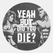 フィットネスジムトレーニングボディビル やる気を起こさせる ラウンドシール (正面)