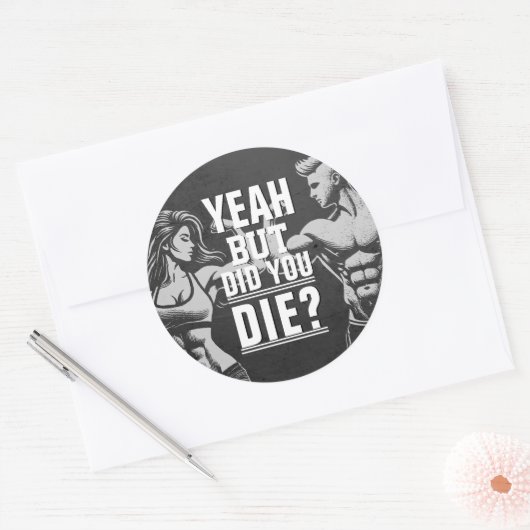 フィットネスジムトレーニングボディビル やる気を起こさせる ラウンドシール (封筒)