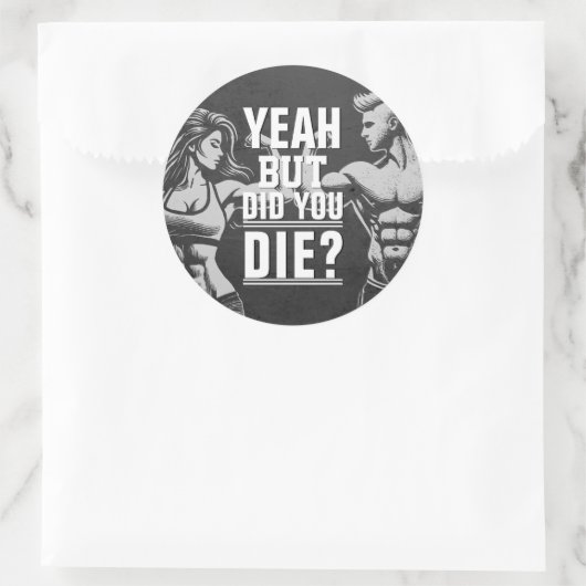 フィットネスジムトレーニングボディビル やる気を起こさせる ラウンドシール (バッグ)