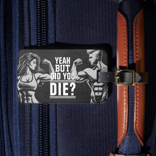 フィットネスジムトレーニングボディビル やる気を起こさせる ラゲッジタグ (正面インサイチュ4)