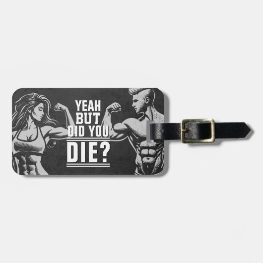 フィットネスジムトレーニングボディビル やる気を起こさせる ラゲッジタグ (正面横)