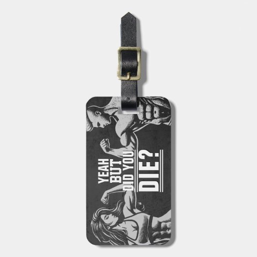 フィットネスジムトレーニングボディビル やる気を起こさせる ラゲッジタグ (正面縦)