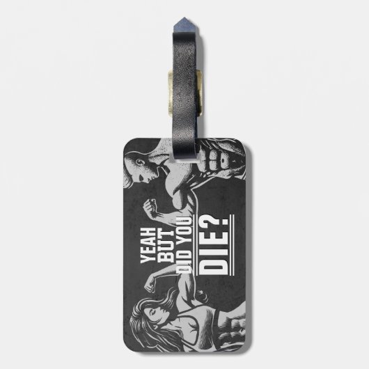 フィットネスジムトレーニングボディビル やる気を起こさせる ラゲッジタグ (裏面縦)