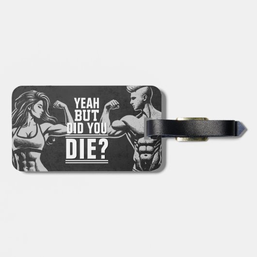 フィットネスジムトレーニングボディビル やる気を起こさせる ラゲッジタグ (裏面横)