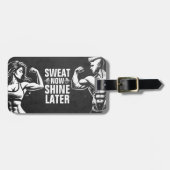 フィットネスジムトレーニングボディビル やる気を起こさせる ラゲッジタグ (正面横)