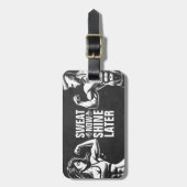 フィットネスジムトレーニングボディビル やる気を起こさせる ラゲッジタグ (正面縦)