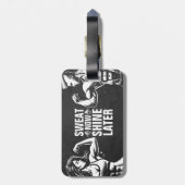 フィットネスジムトレーニングボディビル やる気を起こさせる ラゲッジタグ (裏面縦)