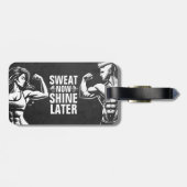 フィットネスジムトレーニングボディビル やる気を起こさせる ラゲッジタグ (裏面横)