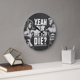 フィットネスジムトレーニングボディビル やる気を起こさせる ラージ壁時計