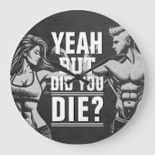 フィットネスジムトレーニングボディビル やる気を起こさせる ラージ壁時計 (正面)