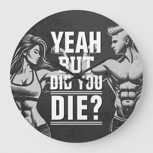 フィットネスジムトレーニングボディビル やる気を起こさせる ラージ壁時計 (正面)