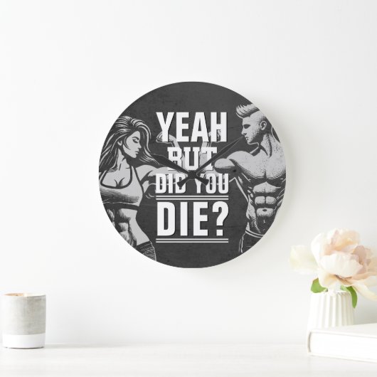 フィットネスジムトレーニングボディビル やる気を起こさせる ラージ壁時計 (ホーム)