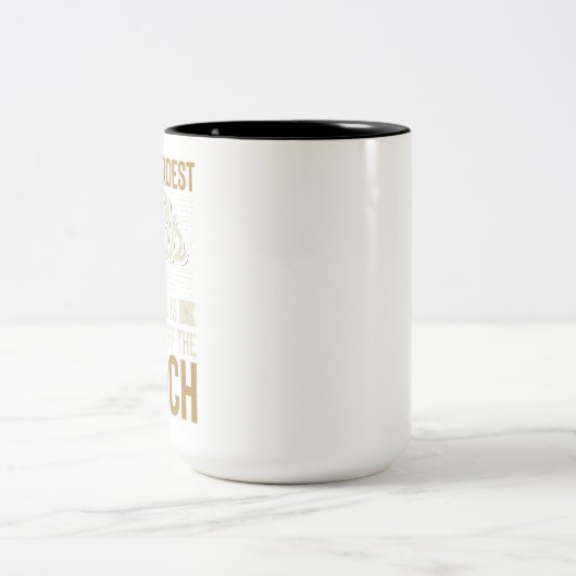 フィットネスジムトレーニング重量挙げ引用文 ツートーンマグカップ (中央)