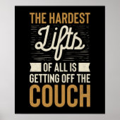 フィットネスジムトレーニング重量挙げ引用文 ポスター (正面)