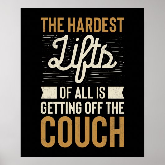 フィットネスジムトレーニング重量挙げ引用文 ポスター (正面)