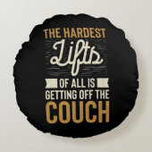 フィットネスジムトレーニング重量挙げ引用文 ラウンドクッション (正面)