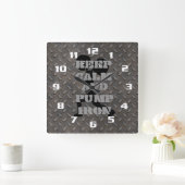 フィットネスジム及びトレーニング やる気を起こさせる スクエア壁時計 (ホーム)