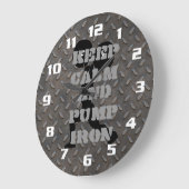 フィットネスジム及びトレーニング やる気を起こさせる ラージ壁時計 (傾斜)