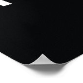 フィットネスジム引用文ポスターあまりにもフィット白ブラック ポスター (角)