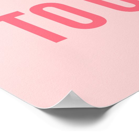 フィットネスジム引用文ポスターがホットピンクに合う ポスター (角)