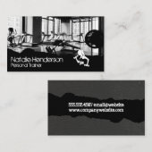 フィットネスジム | パーソナルトレーナーロゴ 名刺 (正面/裏面)