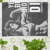 フィットネスジム ワークアウト ボディビル モチベーション キッチンタオル (折り畳み)