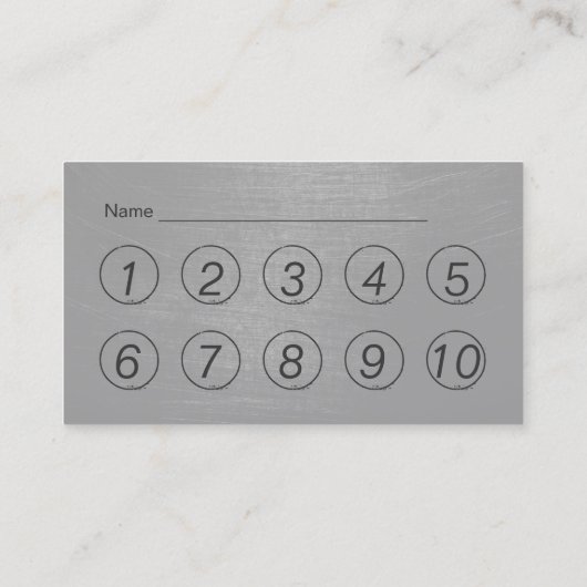 フィットネススクラッチダークモノグラムロイヤリティパンチ ロイヤリティカード (裏面)