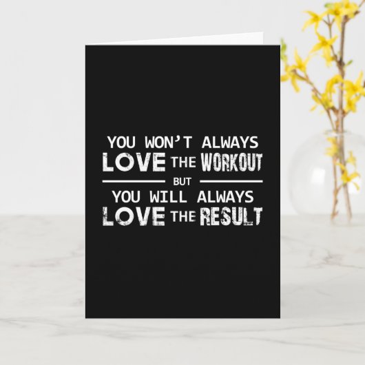 フィットネススポーツジムエクササイズトレーニングおもしろいギフトアイディア カード (黄色い花)