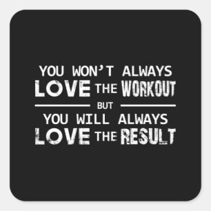 フィットネススポーツジムエクササイズトレーニングおもしろいギフトアイディア スクエアシール