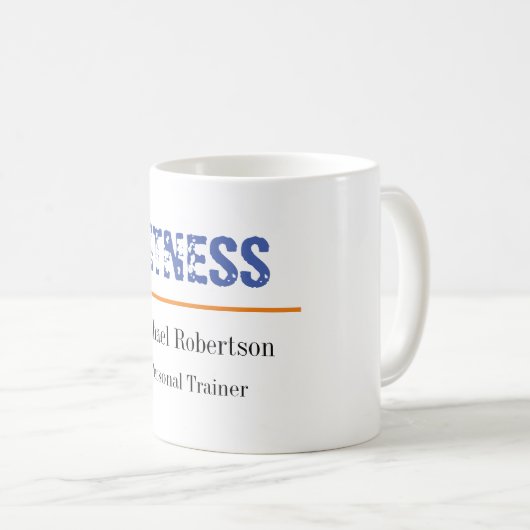 フィットネススポーツプロフェッショナルトレーナー コーヒーマグカップ (正面右)