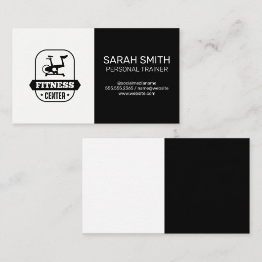 フィットネスセンタースピンバイクアイコン 名刺 (正面/裏面)