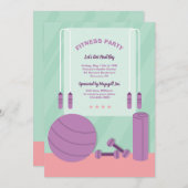 フィットネスセンター招待状 招待状 (正面/裏面)