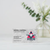 フィットネスセンター | 筋肉を曲げる人 名刺 (スタンド正面)