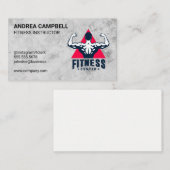 フィットネスセンター | 筋肉を曲げる人 名刺 (正面/裏面)