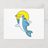 フィットネスタイヤのイルカ ポストカード (正面)