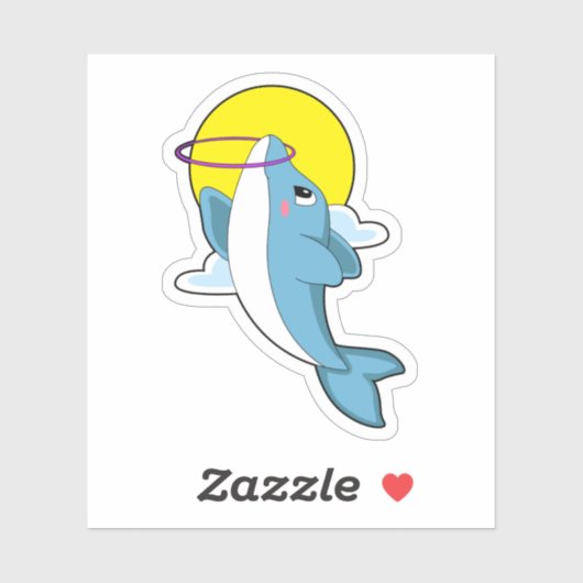 フィットネスタイヤ付きイルカ シール (シート)