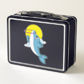 フィットネスタイヤ付きイルカ メタルランチボックス (裏面)