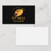 フィットネスタコTシャツジおもしろいム男性メキシコ料理 名刺 (正面/裏面)