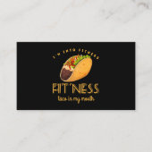 フィットネスタコTシャツジおもしろいム男性メキシコ料理 名刺 (正面)