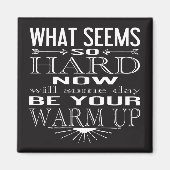 フィットネスダンやる気を起こさせる引用文 マグネット (正面)