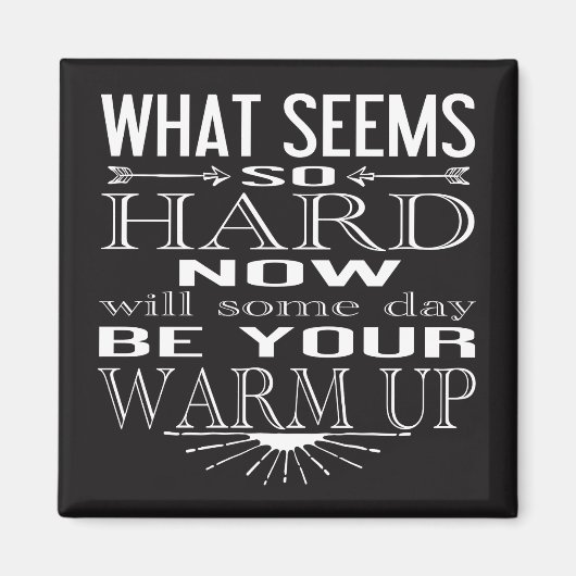 フィットネスダンやる気を起こさせる引用文 マグネット (正面)