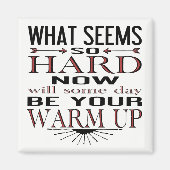 フィットネスダンスやる気を起こさせる引用文 マグネット (正面)